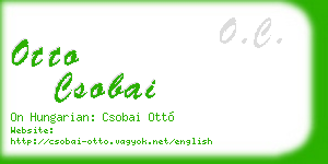 otto csobai business card